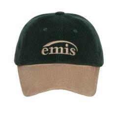 2024人気新作 emis コーデュロイキャップ 緑とベージュ 新品未使用未開封 帽子