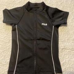 FILA ジッパー付き短袖水着　ラッシュガード　 黒　 ※上のみ
