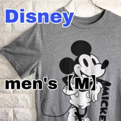 C976【Disney】 半袖 ミッキーTシャツ 【メンズM】グレー