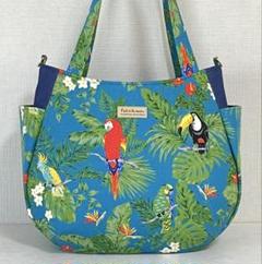 チューリップ型バッグ　トロピカルバード　ハンドメイド