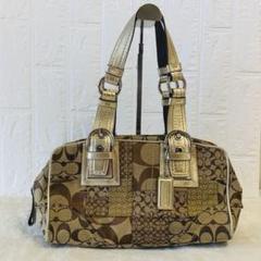 COACH パッチワーク ハンドバッグ ショルダー チャーム付き シグネチャー コーチ ショルダーバッグ パッチワーク シグネチャー レザー