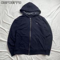 BURBERY BLACK LABEL zip up hoodie navy