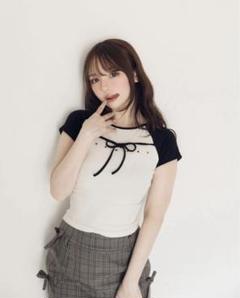 andmary Alma ribbon tops グレー gray アンドマリー｜Yahoo