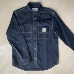 本店は carhartt カーハートデニムジャケット デニムシャツ ネイビー 白 ジャケット・アウター