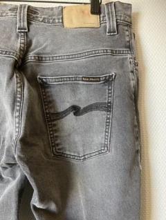 【リユース】Nudie jeans THIN FINNグレー デニムW32L32のサムネイル