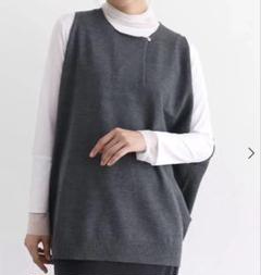 新品未使用　ヤマダヤ　LASUD ACTVE ベスト 新品 LASUD ACTIVE アシンメトリー ニット ベスト ケープ の通販