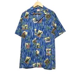 美品　90s ゴーベアフット　ビンテージ半袖アロハシャツ　USA製 ハイビスカス
