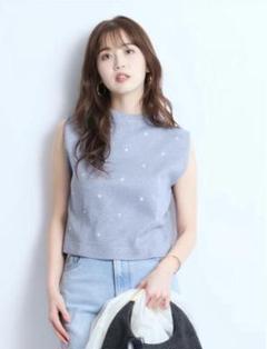新品未開封　JUSGLITTY カットワーククロップドニット 新品未使用】JUSGLITTY カットワーククロップドニット - メルカリ