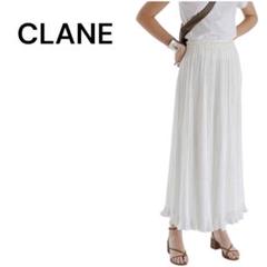 B77 CLANE クラネ　ドットジャガードプリーツスカート　美品 サイズ1
