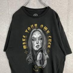 DOM ジョーカー　エイトボール　プリント　ブラックTシャツ 2XL