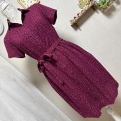美品　バーバリー　ロンドン　シャツ　ワンピース　ドット柄