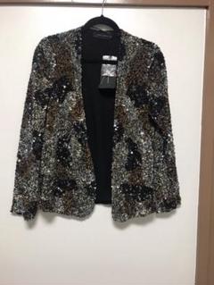 ZARA シルバー スパンコールジャケット L ZARA - ZARA スパンコールジャケット Lの通販 by lilyy's shop
