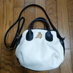 earPAPILLONNERイアパピヨネ牛革2wayボストンバッグ　パンダbag