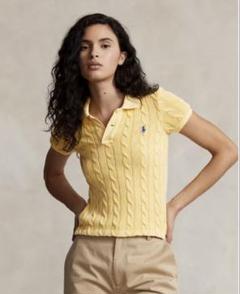 [新品] Polo Ralph Lauren ケーブル編みポロ 半袖 オリーブ 楽天市場】ポロ ラルフローレン メンズ セーター コットン