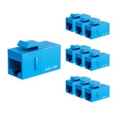 RJ45 Cat6 キーストーンカプラー LANケーブル用 中継 ブルー25個