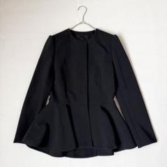ボーダーズアットバルコニー　JACKET NOIR ぺプラムジャケット　黒　36