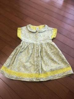 春のお出かけに*花柄ワンピース イエロー