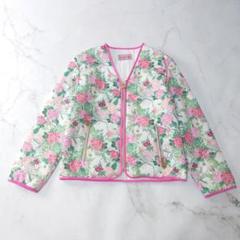 ★i未使用 キアラフェラーニ 花柄 総柄 ジャケット ブルゾン ピンク イタリア ☆i未使用 キアラフェラーニ 花柄 総柄 ジャケット ブルゾン
