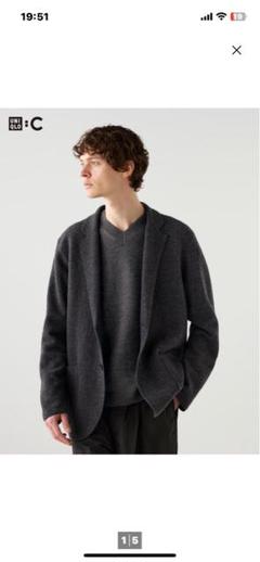 未使用　ユニクロC UNIQLO C　ニットジャケット☆ブラック 高品質】 Tynn-m 様専用 UNIQLO:C ニットジャケット ブラック