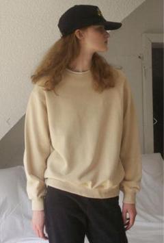 【新品未使用】sinoon スウェット アイボリー sinoon】SINOON BOUCLE LOGO SWEATSHIRT (7 colors) (sinoon