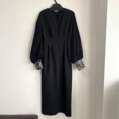 ezickエジックJacquard cuffsタックカーブドレス - メルカリ