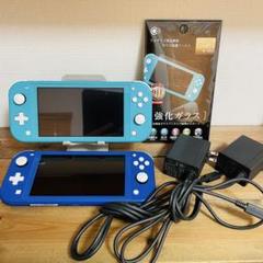 ニンテンドースイッチライト2台セット/ブルー、ターコイズ/充電器、保護フィルム付 Nintendo Switch 【大幅値下げ】2枚 NIMASO 有機EL ブルーライト