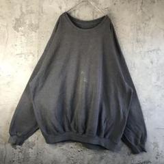 Y1564古着　トレーナー　ブランクスウェット　グレー　無地　90s Y2K