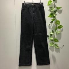 【YANUK】パンツ 無地 ブラック リジッド風 24サイズ　S相当のサムネイル