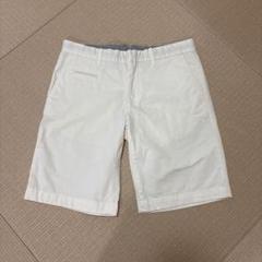 BEABLE ホワイト ショートパンツ　サイズ29 ベベ BeBe リネン調オックスタックショートパンツ(90~160cm