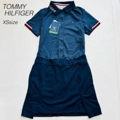 【新品】トミーヒルフィガー　半袖ゴルフワンピース　ＸＳ　ネイビー