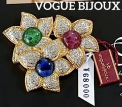 超希少！タグ付 VOGUE BIJOUX ヴィンテージ ブローチ8589 超希少！タグ付 VOGUE BIJOUX ヴィンテージ ブローチ8589