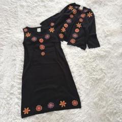 売上実績NO.1 希少】シビラ✨ 刺繍 花 アンサンブル ワンピース カーディガン トップス