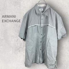 【アルマーニエクスチェンジ】シャツ XL リネン100％ サイドスリットあり