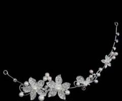新品、ヘッドドレス ボンネ ティアラ、ヘアアクセ、ヘアアクセサリー、ウェディング