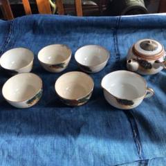 骨董　九谷　急須　煎茶セット お茶道具