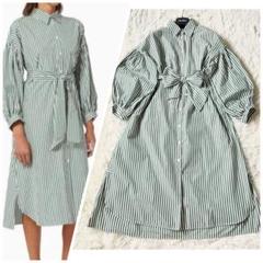 美品 Lサイズ MaxMara ロングワンピース リボンベルト