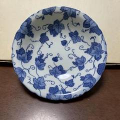 青いブドウ模様の陶磁器皿　12枚