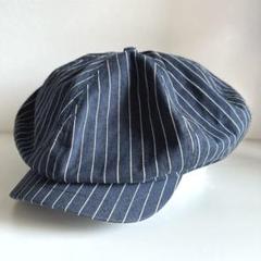 【美品】Thrift　ビッグキャスケット　ストライプ柄　日本製　Mサイズ