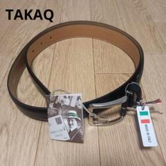 美品　タカキュー　FABIO CORTI　イタリア製　レザー　革　ブラック