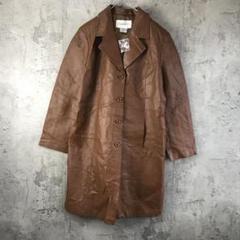 Y1471古着ウールコートチャコール90s Y2K