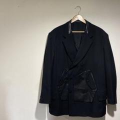 激レア!!96AW ヨウジヤマモト レザー切り替えしダブルブレスドジャケット