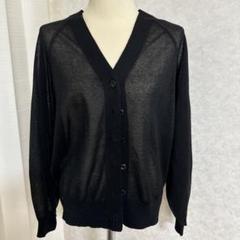 美品　ＰＬＳＴ　黒 カーディガン ラグラン