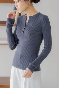 【お値下げ】regleam/リグリーム　ランダムリブサマーニット ベーシック ランダムリブ ハイネックニット（12-76KK02-205
