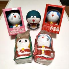 ドラえもん ソフビ貯金箱 ドラミちゃん サンタ貯金箱 まとめ販売 5点セット