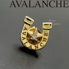 [新品仕上済] AVALANCHE 10K ダイヤモンド 馬蹄 片耳 ピアス
