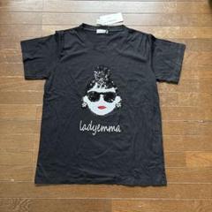 INDIMARK インディマーク レディース トップス Tシャツ 半袖 ブランド インディマーク Tシャツ ブラック ハンドメイド ビジュー