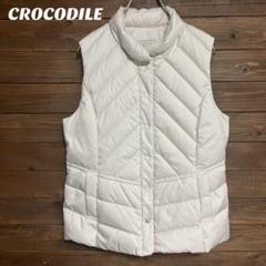 クロコダイル　ダウンベスト　レディースLL クロコダイル CROCODILE ダウンベスト リバーシブル チェック