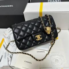 CHANEL ブラック キルティング ショルダーバッグ - メルカリ
