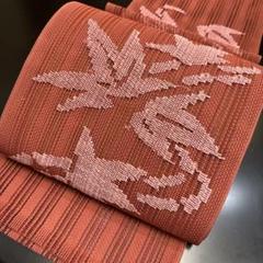 5-299 夏帯 夏物 絽 開き名古屋帯 美品 正絹 着物