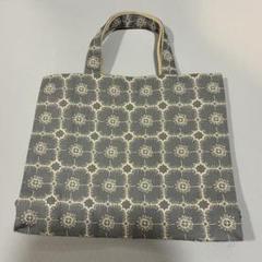 ミナペルホネン アネモネ グレー ハンドメイド トートバッグ